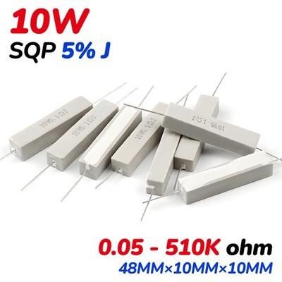 10 Watt Keramik Leistungs Widerstand 0,05 Ohm - 510K Ohm 5% Zement Widerstände