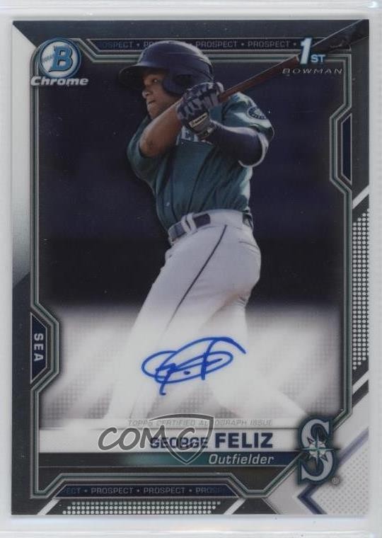 2021 Bowman Chrome Prospect Auto George Feliz #CPA-GF Auto