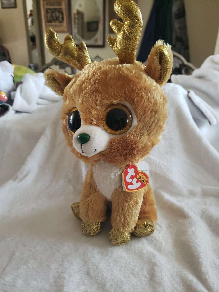 Ty Beanie Babies 36423 Boos Glitzy The Christmas Reindeer Boo