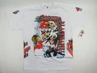 VTG 90s Deadstock Chicago Blackhawks NHL Hockey All Over Print T Shirt BELFOUR
