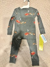 ADORABLE CARTER  S 2 Pc CHRISTMAS THERMAL PAJAMA Set, SANTA'S SLEIGH, 18M