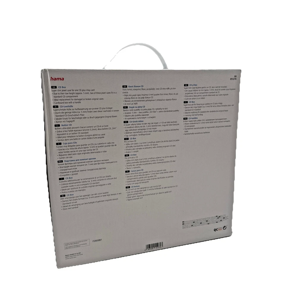 Hama CD Leerhüllen Schutz Hüllen Cases Boxen Slim 5mm Höhe Disc 100 Stk NEU&OVP - Bild 2 von 4