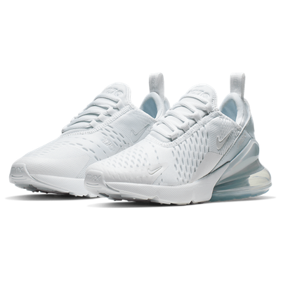 #ad #ad Nike Air Max 270 White Metallic Silver 943345 103 Size 4Y 7Y Boys Kids Women New $73.99