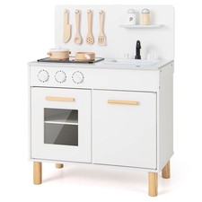 Kids Kitchen Playset w/ Light up Stove  Cooking Sounds Oven Sink Faucet