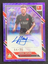 Edmond Tapsoba 2025-26 Topps Chrome Bundesliga Purple Wave Auto /75 #BA-ET