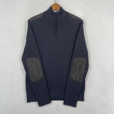Victorinox Sweater Mens Small Black 1/4 Zip Base Layer Pullover Outdoor Knit