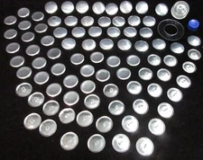 Lot of 26 Round ⅞"  BUTTON  BLANKS + Extra Parts (as seen in photos)