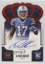 2013 Crown Royale Retail Red Die-Cut Signatures 25/49 Da'Rick Rogers Auto z5i