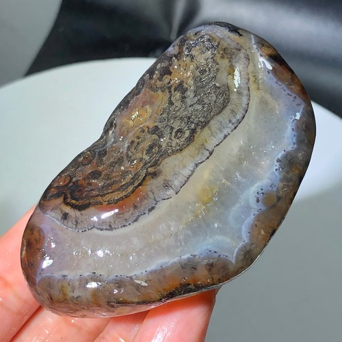 120g Bonsai Suiseki-Natural Gobi Agate Eyes Stone-Rare Stunning Viewing-S2 - Picture 7 of 22