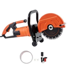 Uimoso 9'' Electric Concrete Saw Wet/Dry Saw Cutter with Water Pump and Blade