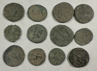 12 Nice Ancient Roman Commorative Coins!  Most Need Cleaning