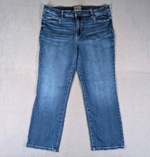 Kut From The Kloth Womens 16 Reese High Rise Ankle Straight Leg Jeans Blue Denim