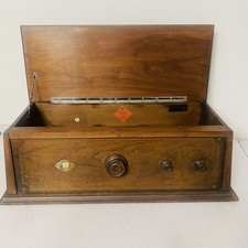 Antique PFANSTIEHL Overtone Broadcast Receiver Model 10 1883 Radio Wood Cabinet