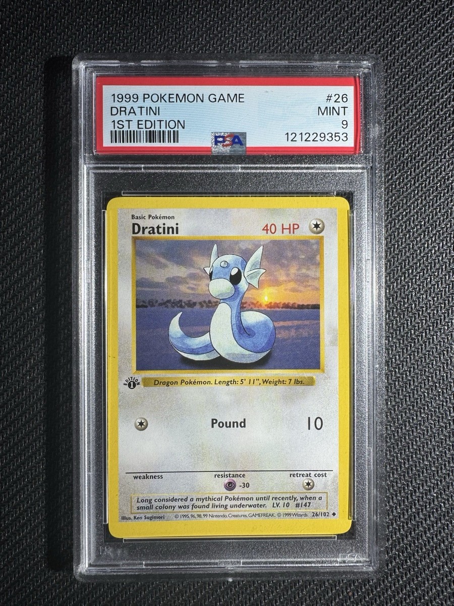 ポケモンカードゲーム Dratini 1st edition shadow less Dratini 026/102 Base Set (Shadowless) Regular for sale
