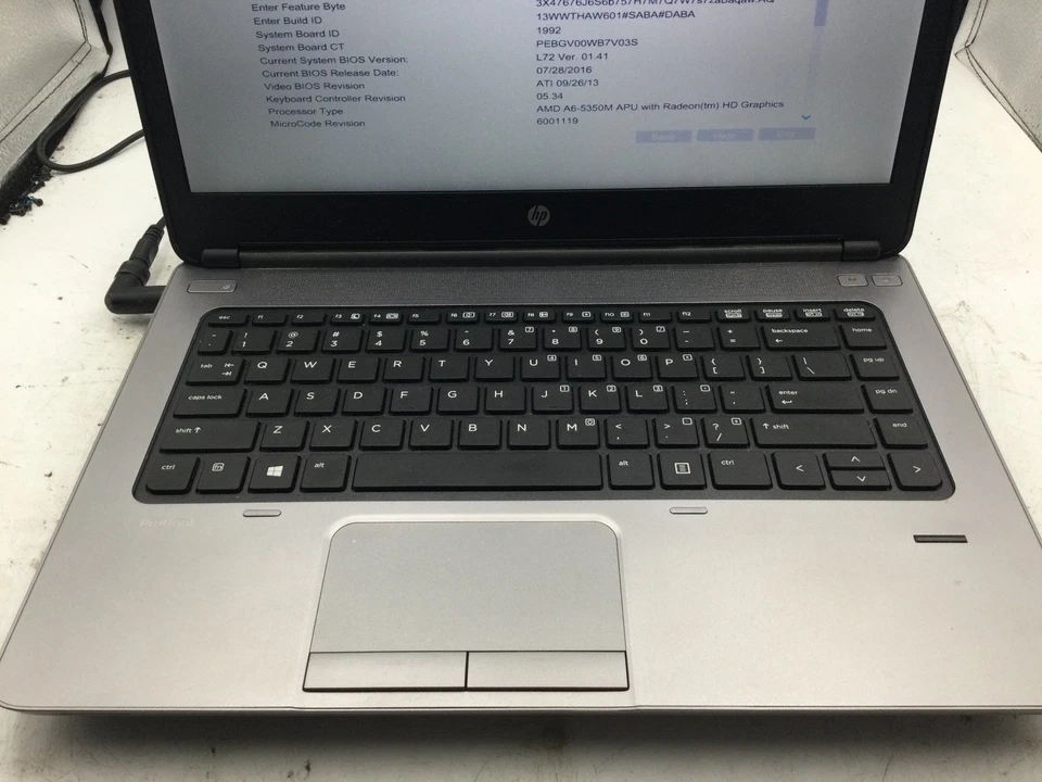 HP PROBOOK 645 G1 - BOOTS TO BIOS - AMD A10 - NO RAM - READ DESCRIPTION - BB! - Image 3 of 4