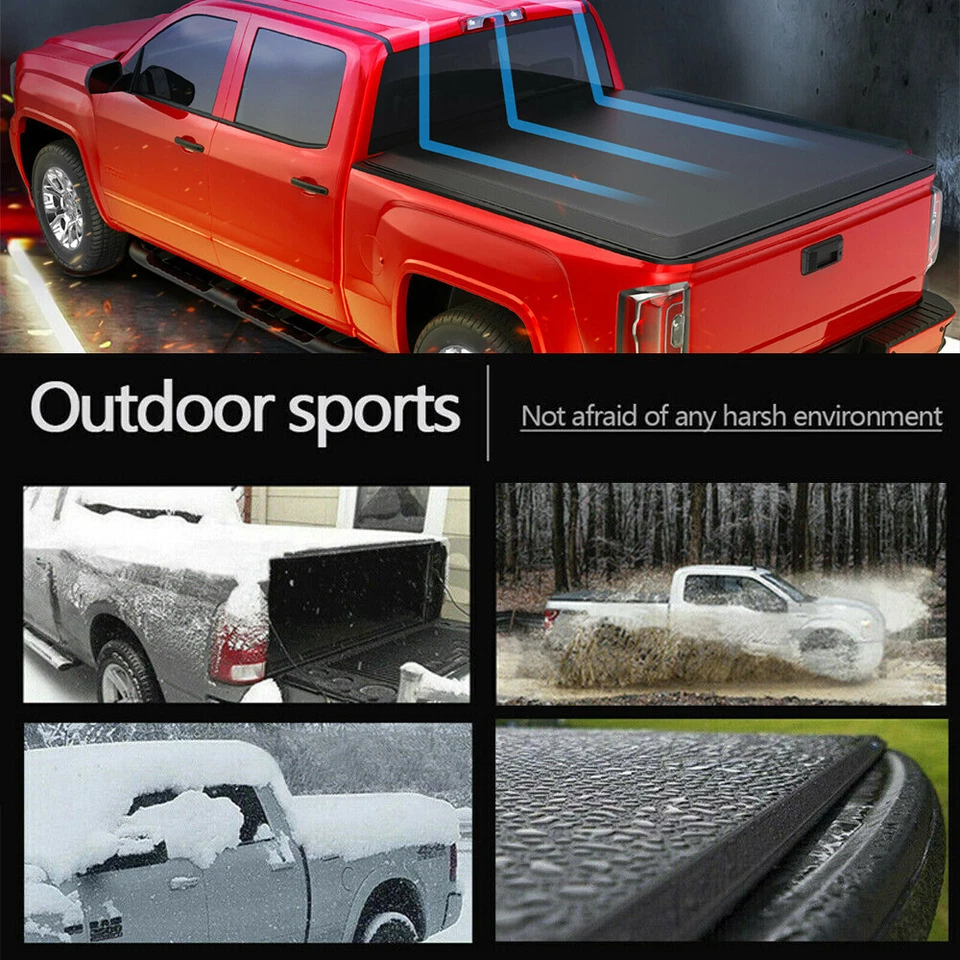 6.5FT Soft Roll Up Tonneau Cover For 05-11 Dodge Dakota 06-09 Radier Waterproof - Image 4 of 4