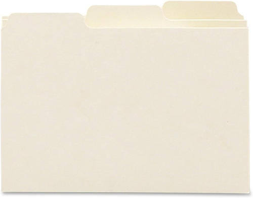 Card Guide, Plain 1/3-Cut Tab (Blank), 6"W X 4"H, Manila, 100 per Box (56030) - Picture 6 of 12