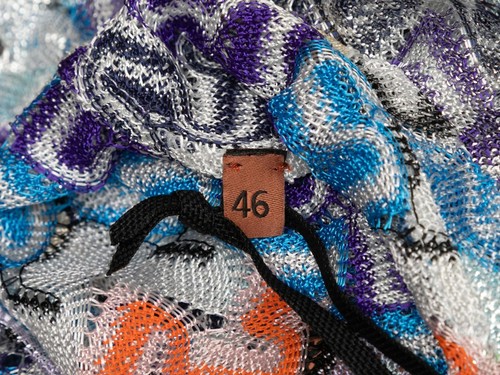 Blue & Multicolor Missoni Chevron Tunic Dress Size IT 46 - Picture 5 of 6