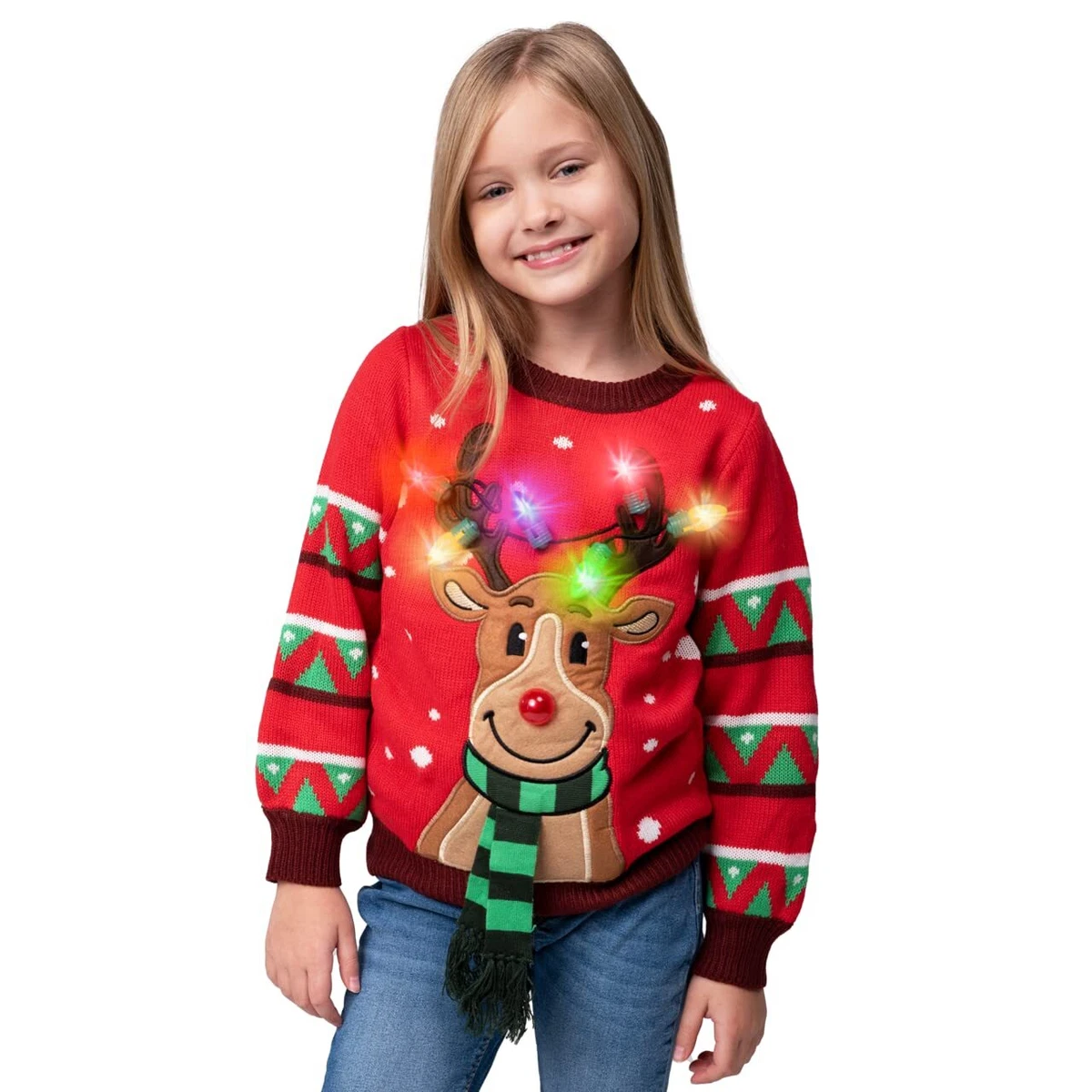 Children's light top up christmas sweater