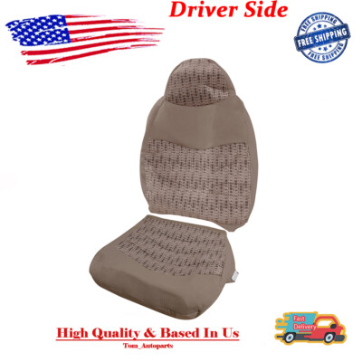 Driver Top Bottom Cloth Seat Cover Tan For 1999 2000 Ford F250 F350 F450 XLT US