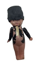 Vintage Miniature Kewpie Groom Celluloid Doll Wearing Black Top Hat