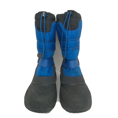 Boys Garcons Blue Black Snow Boots 