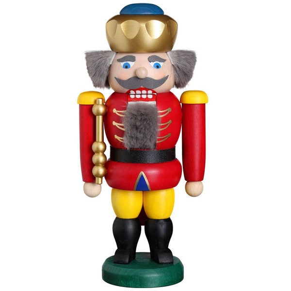 Nussknacker KöNig 20 Cm Seiffener Volkskunst Handarbeit Erzgebirge Holzfigur-image