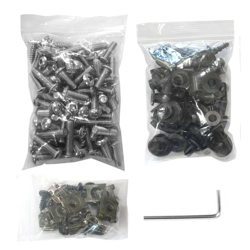 Kit de tornillos de perno de carenado herrajes para Kawasaki Ninja ZX6R ZX14R 250R EX300 ZZR600 Foto 2 de 4