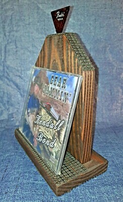 Wood Display Stand for Collectable CD & Souvenir Pick/DVD/Small Collector Plate