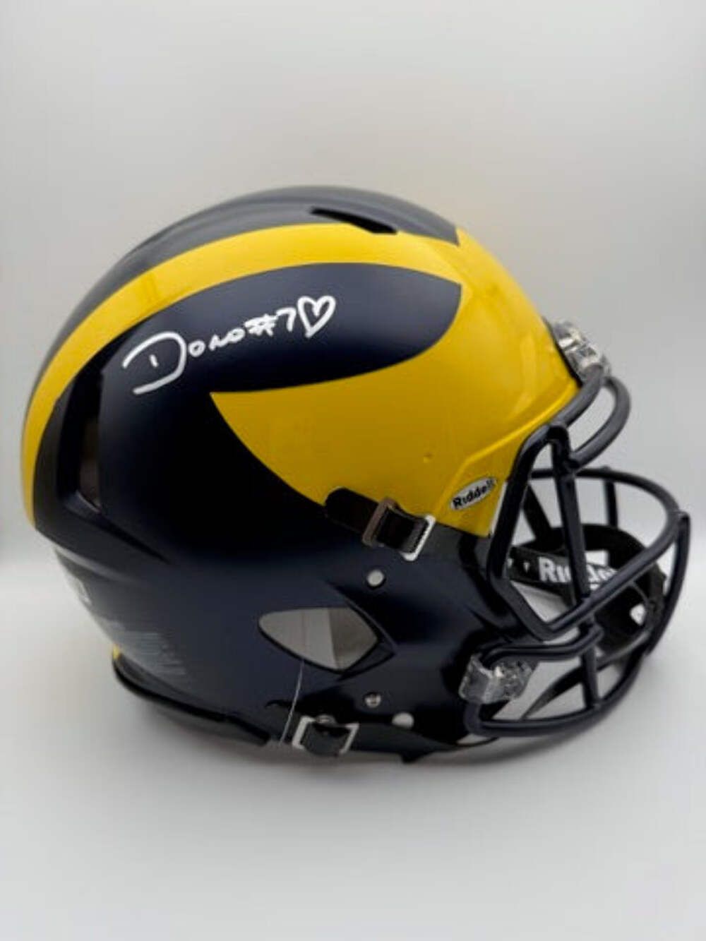 Donovan Edwards Autographed Signed Michigan Wolverines Full-Size Authentic Football Hel 