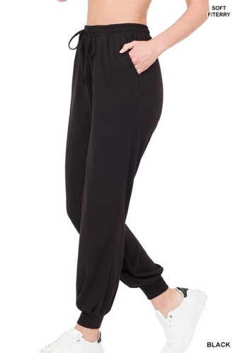 Zenana Women Soft French Terry Jogger Pants with Pockets, Sizes S - XL - Picture 22 of 30