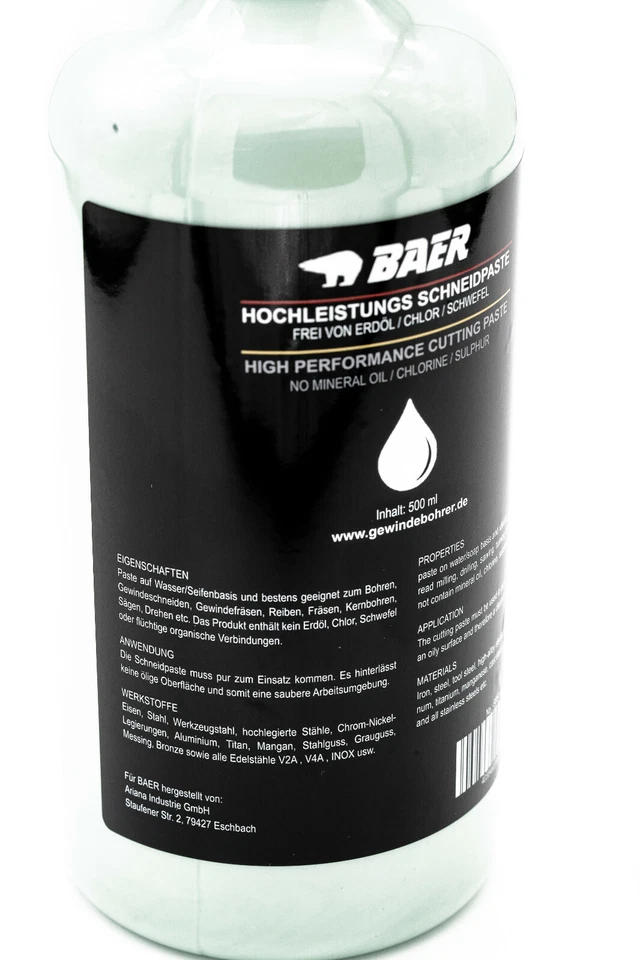 Pasta de corte BAER pasta de perforación 500 ml pasta universal sin cloro pasta de roscar - Imagen 2 de 4