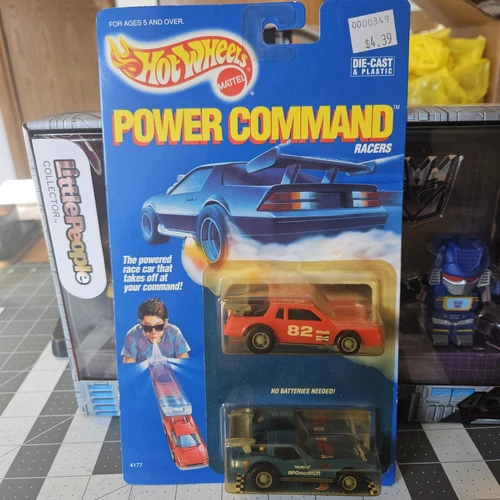 Hot Wheels Vintage 1989 Power Command Racers set #4177, sealed! Corvette/Monte