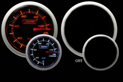 #ad Prosport Electrical Oil Pressure Gauge Amber White 52mm 2 1 16quot; Includes Sender $57.00