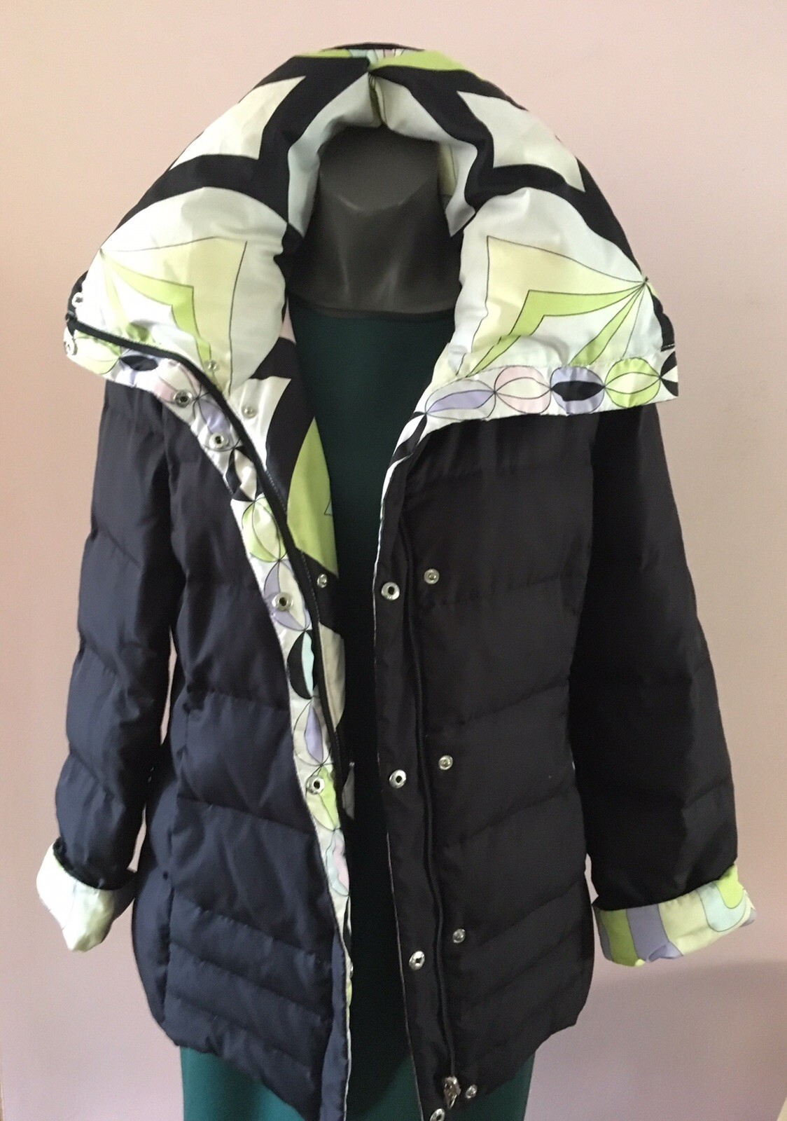 Reversible Puffer Jacket down Coat  Large Pasha &… - image 11