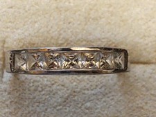 REAL Sterling Silver Cubic Zirconia Ring - Size 7 3/4 C101
