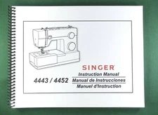 Singer 4443 4452 Instruction Manual: 72 Pages & Protective Covers