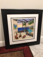 "Interior with Manquin"  by Fanch Ledan Framed Signed Numbered 147/495