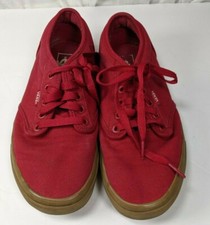 Vans Red Gumsole Sneaker Skate Shoes Mens 8.5 Womens 10 751505