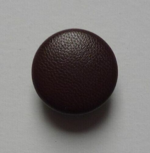 Sewing Room Leather Button Brown with Genuine Leather Covered - Picture 1 of 12