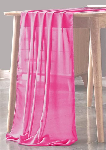 Corredor de mesa transparente de gasa para boda (18" de ancho x 108" de largo) - Imagen 15 de 75