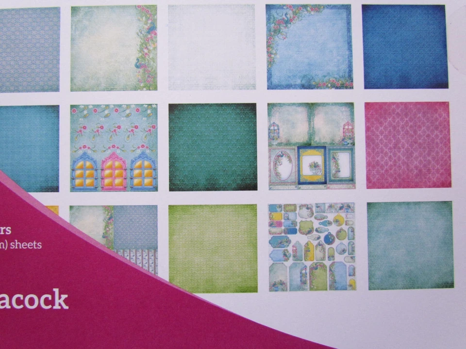 Heartfelt Creations Ornate Peacock Paper Pad 12x12 ~ 24 double sided HCDP1-2148 - Image 4 of 4