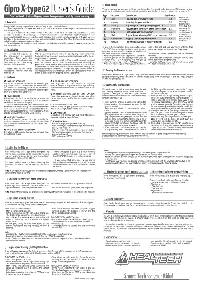 MV Agusta F3 675 2011 2020 Healtech Gear indicator Gipro GPXT + GPX-MV1 RED — 第 4/4 张图片