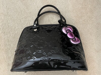 Loungefly Hello Kitty ハンドバッグ(レア商品) New Loungefly Hello Kitty Purse Black Metallic Tote Bag