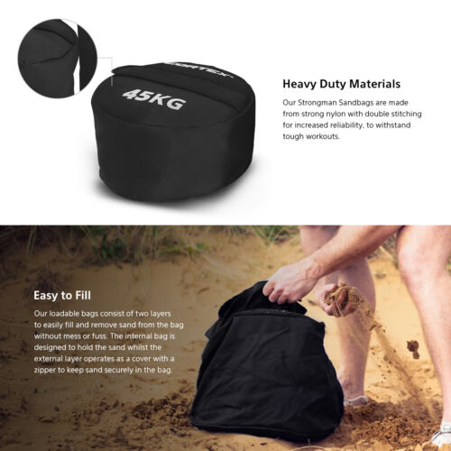NEW CORTEX Strongman Medium Sandbag Holds 45kg Fitness Power Weights Sand Bag - Picture 2 of 3