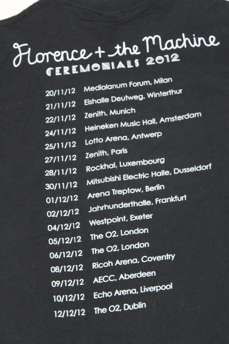 Florence + the Machine Ceremonials Tシャツ Florence And the Machine Shirt Ceremonials Tour 2012 Shirt Indie