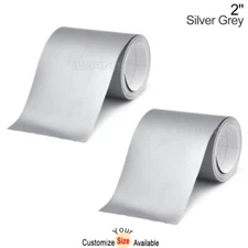 2x 2" x 78" DIY Silver Grey Racing Stripes Car Hood Vinyl Sticker Body Decals