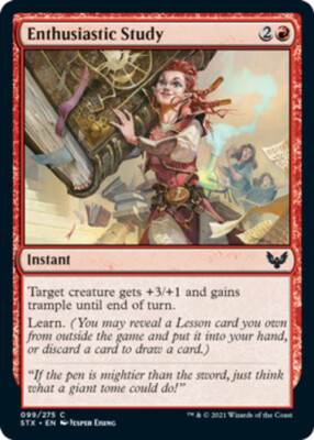 x4 Enthusiastic Study C MTG Strixhaven: School of Mages M/NM, English