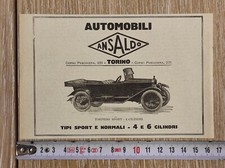 Antica pubblicità 1923 automobili Ansaldo Torino Piemonte auto d'epoca