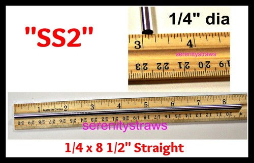 STAINLESS STEEL Straws (3/16", 1/4" & 5/16" Dia. x 5" - 14" Lg.) - Picture 6 of 30